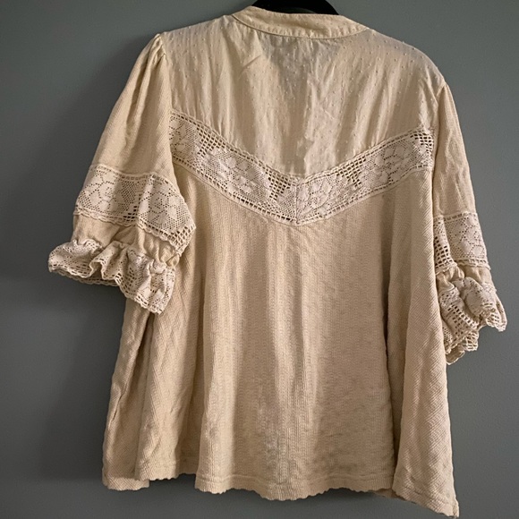 Free People Ecru Poet Buttondown - Picture 4 of 5